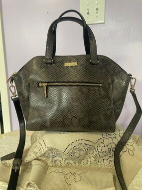 Designer Kate spade New York parliament square exotic satchel bag